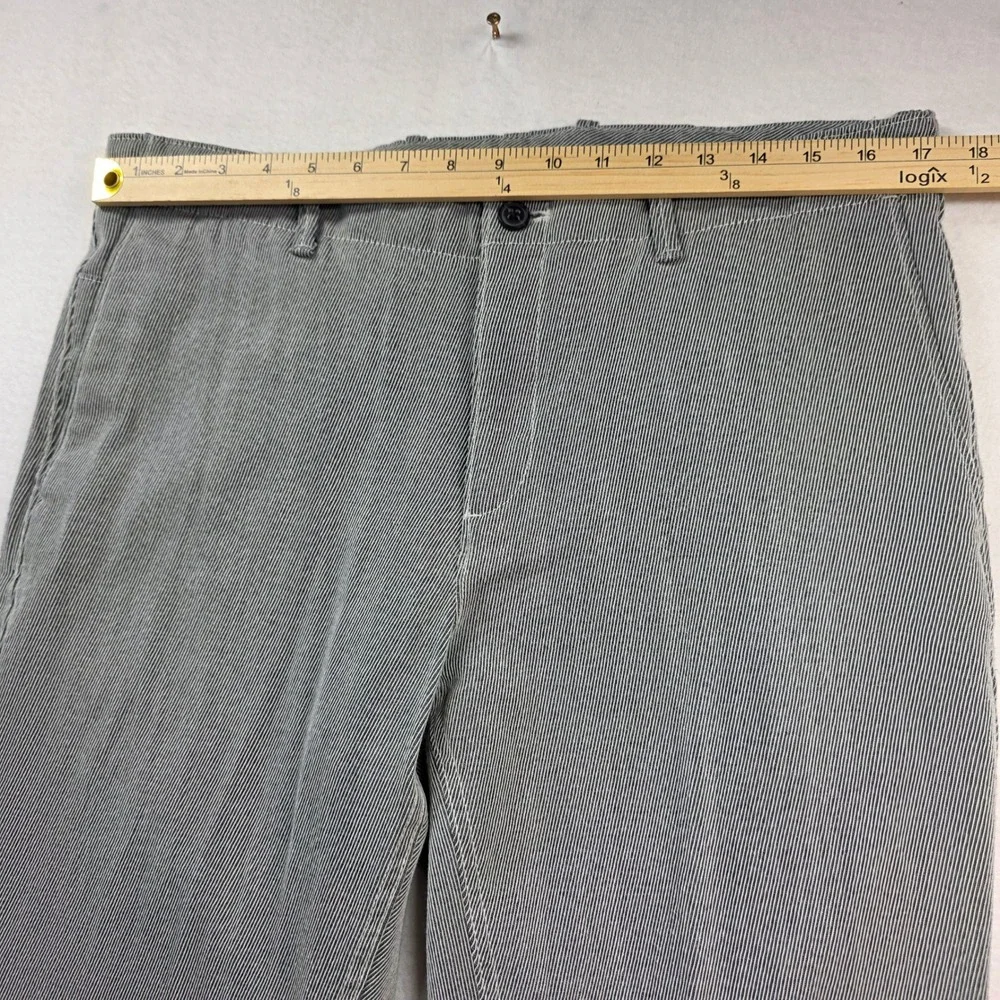 Banana Republic Emerson‎ Pant 34x34 Light Gray Wool Blend Pinstripe Trouser